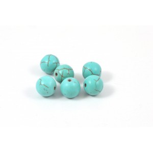 PIERRE RONDE 10MM TURQUOISE